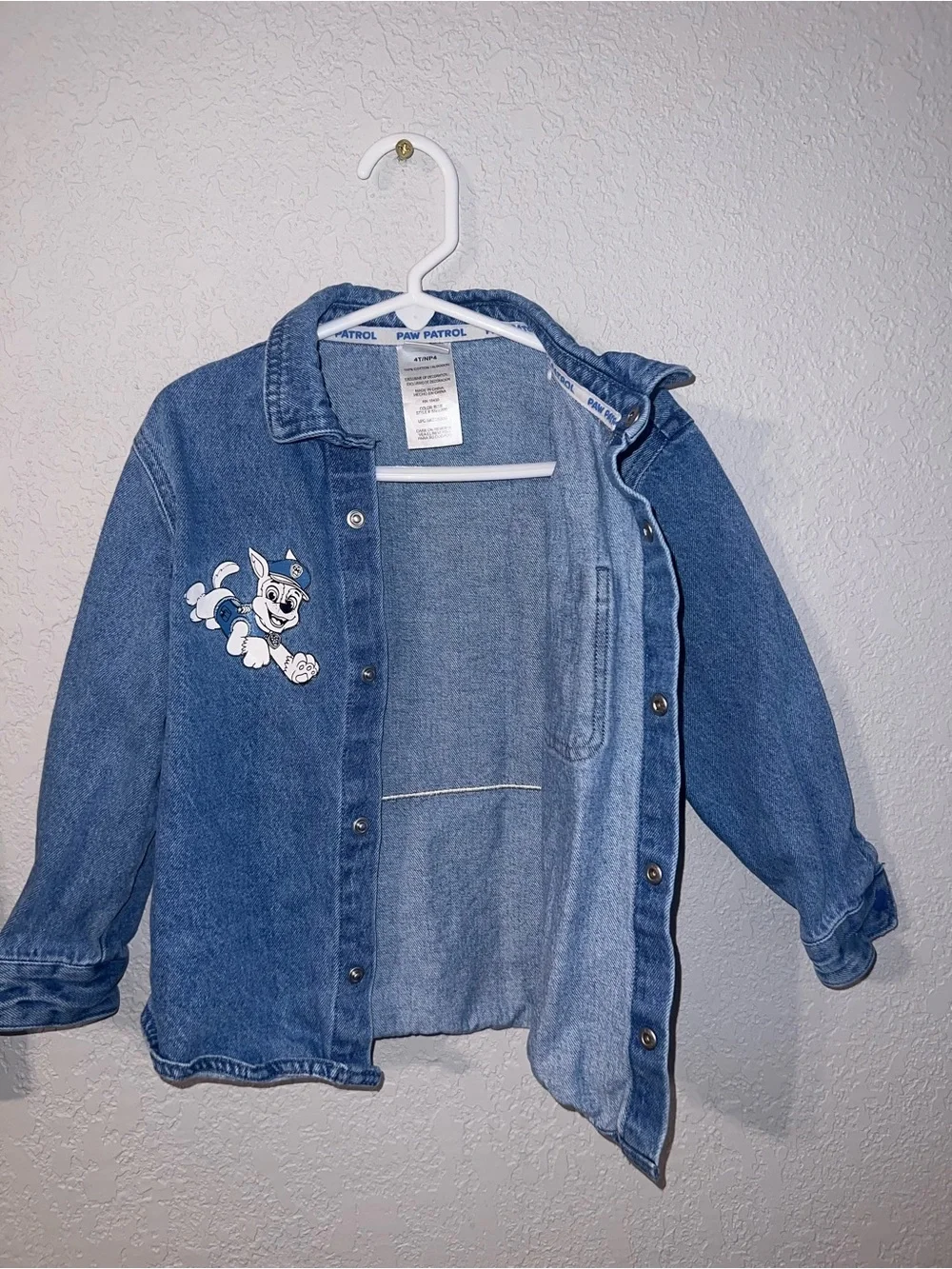 Paw Patrol Denim Jean Jacket in Blue with Patch